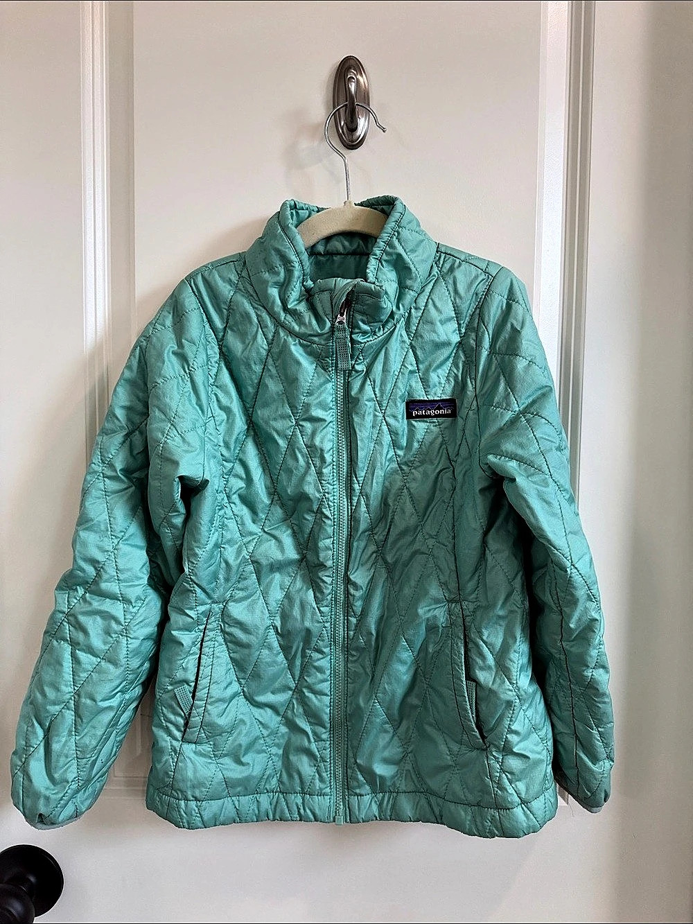 Patagonia Kids' Nano Puff Diamond Quilted Jacket Green Girls XS-5/6